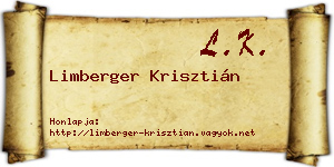 Limberger Krisztián névjegykártya